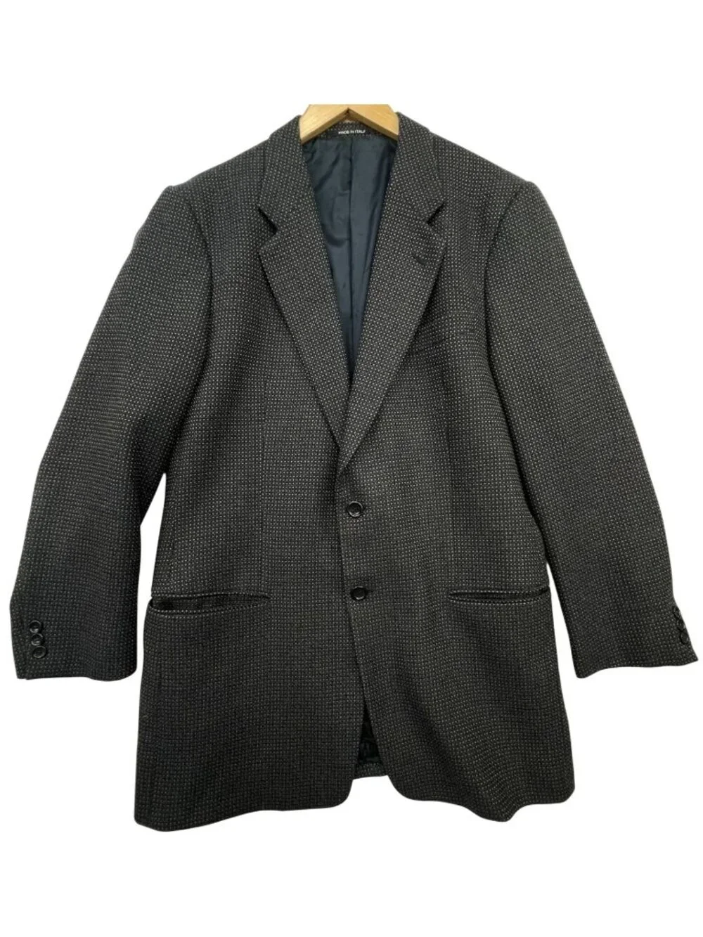Armani Collezioni Saks Fifth Ave Men's Wool 2 Button Blazer Sz 42R Charcoal Gray